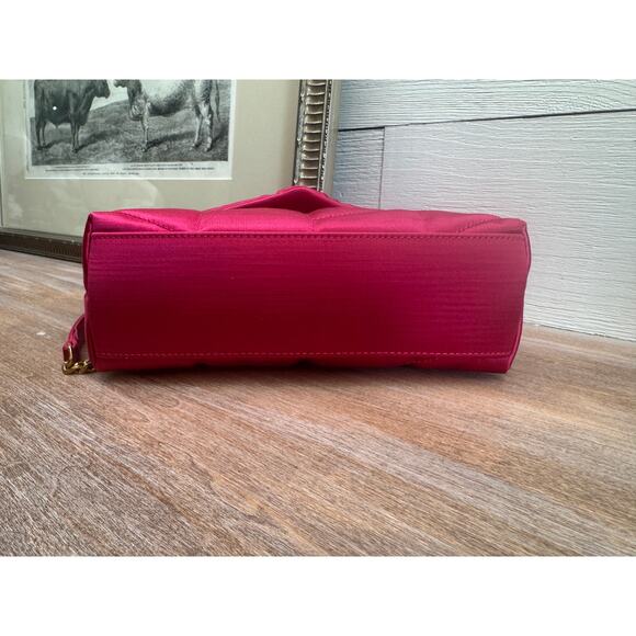 Saint Laurent Pink Satin Toy Loulou Puffer Crossbody Bag NWT - Picture 7 of 10